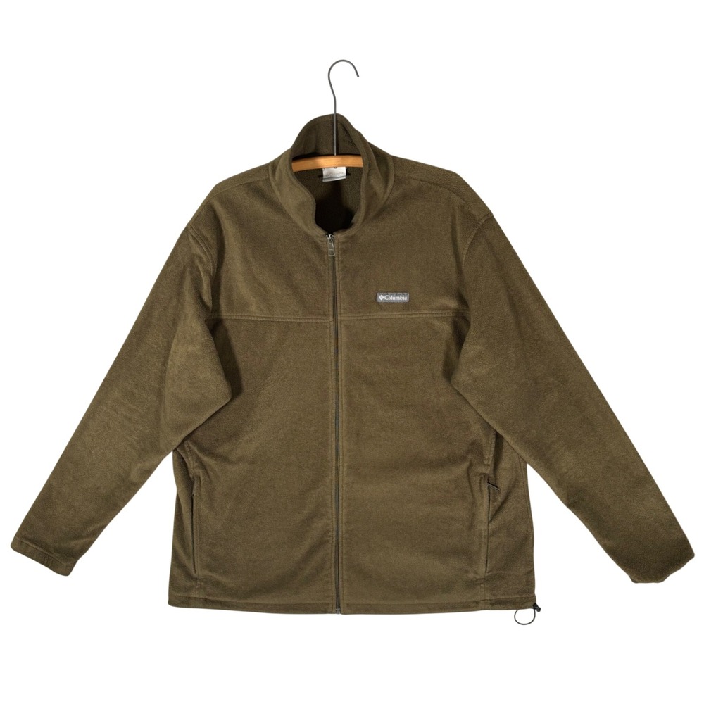 Columbia Mens 3XT Fleece Jacket Olive Green Full Zip Mock Neck WT3220 Big & Tall